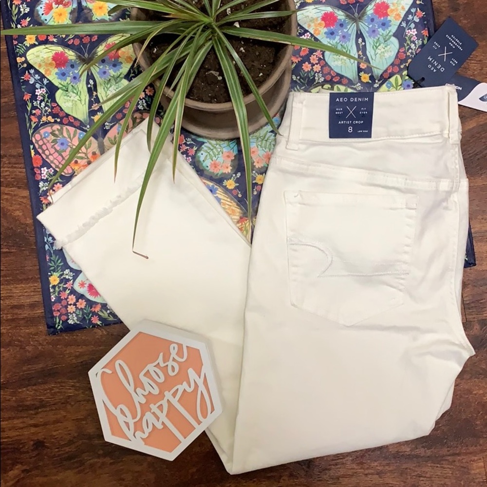 NWT American Eagle Artist Crop Jean, sz 8